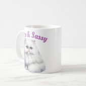 Niedliche und schwache Katze Kaffeetasse (Vorderseite Links)