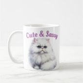 Niedliche und schwache Katze Kaffeetasse (Links)