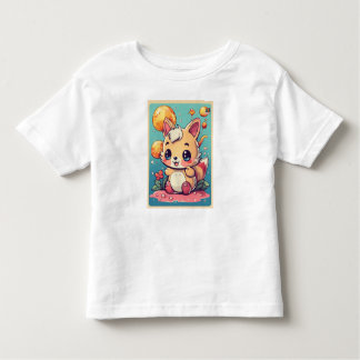 Niedliche und sonnige Cartoon Tiere Kleinkind T-shirt