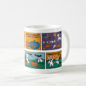 Niedliche und sonnige Halloween-Tasse mit Geistern Kaffeetasse (VorderseiteRechts)