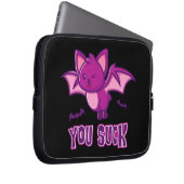 Niedliche und sonnige Halloween Vampire Fledermäus Laptopschutzhülle (Vorne Rechts)