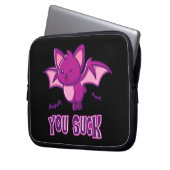 Niedliche und sonnige Halloween Vampire Fledermäus Laptopschutzhülle (Vorderseite Links)