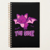 Niedliche und sonnige Halloween Vampire Fledermäus Planer (Vorderseite)