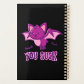 Niedliche und sonnige Halloween Vampire Fledermäus Planer (Rückseite)