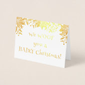 Niedliche und sonnige Hunde Weihnachtskarten Folienkarte (Vorderseite)