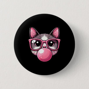 Niedliche und sonnige Katzenrutsche, rosa Stühle u Button