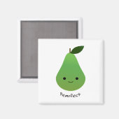 Niedliche und sonnige Pearfect-Birne Magnet (Vorderseite/Rückseite)