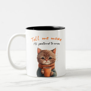 Niedliche und sonnige Sarcastic Cat Kaffeekocher T Zweifarbige Tasse