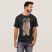 Niedliche und sonnige Stehende Katze oder Kätzchen T-Shirt (Vorne ganz)