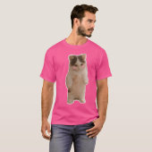 Niedliche und sonnige Stehende Katze oder Kätzchen T-Shirt (Vorne ganz)
