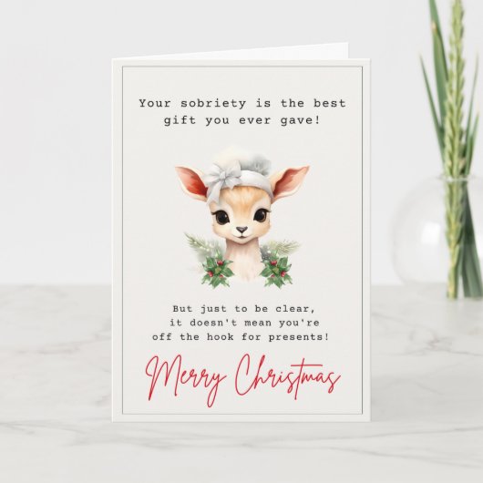 Niedliche und sonnige Weihnachten Karte (Vorderseite)