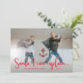 Niedliche und sonnige Weihnachtskarte Feiertagskarte (Stehend Vorderseite)