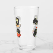 Niedliche und sonnige Weihnachtskatzen Glas (Links)