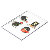 Niedliche und sonnige Weihnachtskatzen Notizblock (Linke Seite)