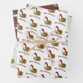 Niedliche und sonnige Weihnachtsschnecken Geschenkpapier Set (Beispiel)