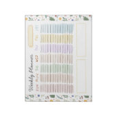 Niedliche und spielerische Blumenpastete Notizblock (Rotiert)