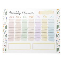 Niedliche und spielerische Blumenpastete Notizblock