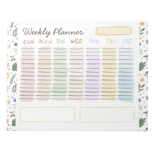 Niedliche und spielerische Blumenpastete Notizblock (Vorderseite)