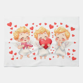 Niedliche und spielerische Engel für Sie meine Lie Geschirrtuch