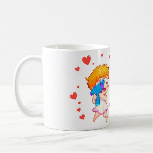 Niedliche und spielerische Engel für Sie meine Lie Kaffeetasse