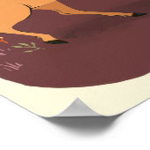 Niedliche und spielerische Goldene Einhornkinder K Poster (Ecke)