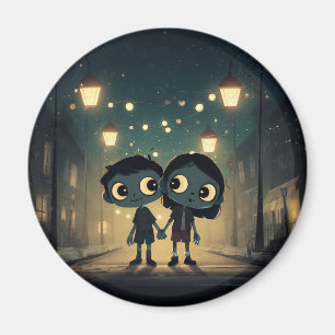 Niedliche und Spooky Zombies in Liebe - Magnet