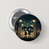 Niedliche und Spooky Zombies in Liebe - Schaltfläc Button (Vorne & Hinten)