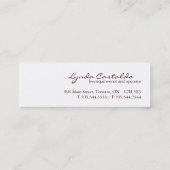 Niedliche und süße Bäckerei-Geschäfts-Karten Mini Visitenkarte (Rückseite)