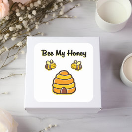 Niedliche und süße Biene Mein Honey Beehive T - Sh Quadratischer Aufkleber