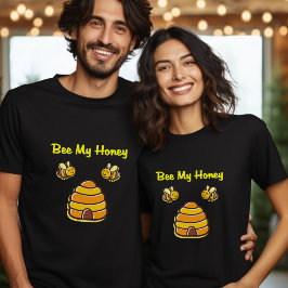 Niedliche und süße Biene, meine Honigbiene, dunkle T-Shirt