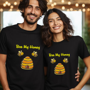 Niedliche und süße Biene, meine Honigbiene, dunkle T-Shirt