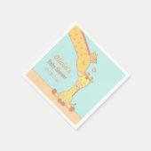 Niedliche und süße Giraffe Babydusche Serviette (Ecke)