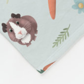 Niedliche und weißliche blaue Guinea Schweinemuste Fleecedecke (Ecke)