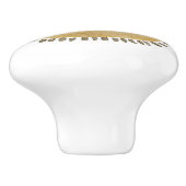 Niedliche und Whimsical Baby Bear Face Keramikknauf (Seitenansicht)