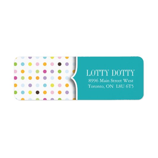 Niedliche und Whimsical Polk a Dot Address Labels (Vorne)
