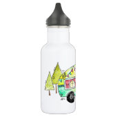 Niedliche und Whimsical Retro Happy Camper Edelstahlflasche (Links)