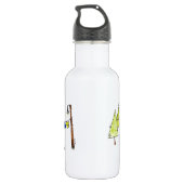 Niedliche und Whimsical Retro Happy Camper Edelstahlflasche (Rückseite)