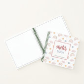 Niedliche und Whimsikfarbene Regenbogen Sketchbook Notizblock (Innenseite)