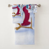 Niedliche und Whimsikschneemänner Badhandtuch Set (Insitu)