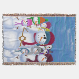 Niedliche und Whimsikschneemänner Decke