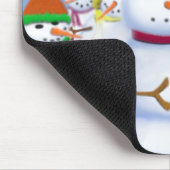 Niedliche und Whimsikschneemänner Mousepad (Ecke)