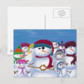 Niedliche und Whimsikschneemänner Postkarte (Vorne/Hinten)