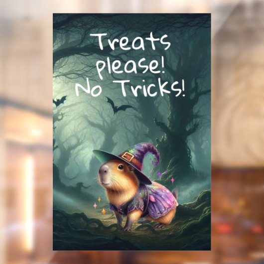 Niedliche und witzige Halloween Capybara Fensteraufkleber (Blatt 2)