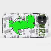 Niedliche und wütende T-Rex mit schwarz-weißem Mus Case-Mate iPhone Hülle (Rückseite (Horizontal))