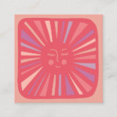 Niedliche und zauberhafte Sonne Quadratische Visitenkarte (Vorderseite)