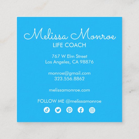 Niedliche und zauberhafte Sonne Quadratische Visitenkarte (Rückseite)