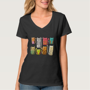 Niedliche ungewöhnliche Katzen Grafik-Trendy Cat F T-Shirt