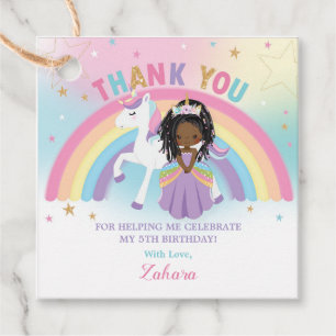 Niedliche Unicorn Afrikanische Prinzessin Geburtst Geschenkanhänger