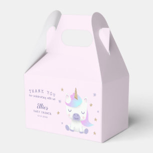 Niedliche Unicorn Babydusche Vielen Dank Geschenkschachtel