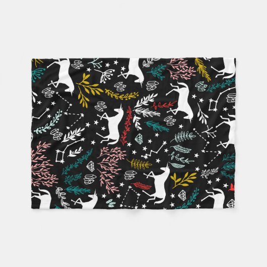 Niedliche Unicorn-Decke Fleecedecke (Vorderseite (Horizontal))